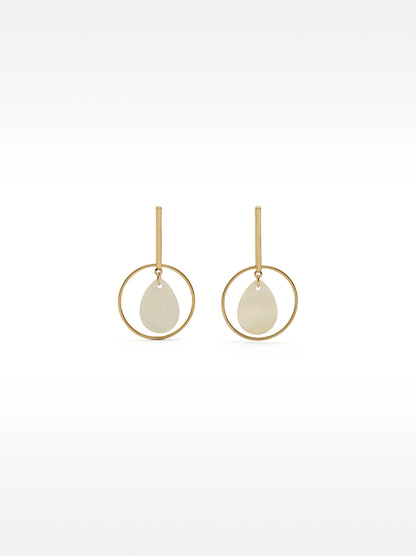 Bar Earrings With Hoop And Shells