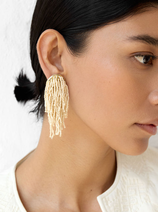 Long Earrings With Beads