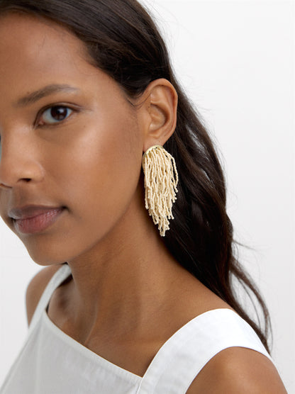 Long Earrings With Beads