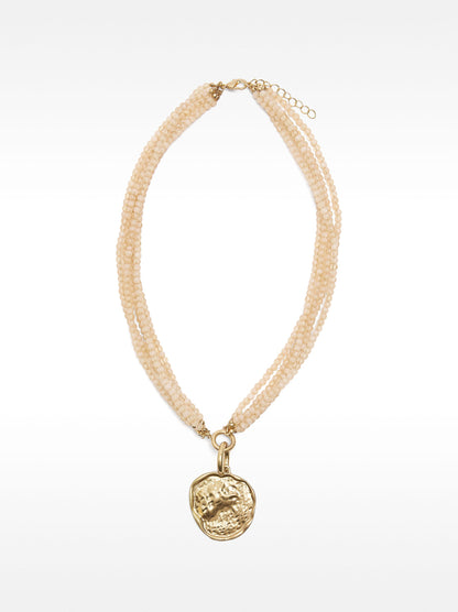 Multi-Strand Necklace With Medal