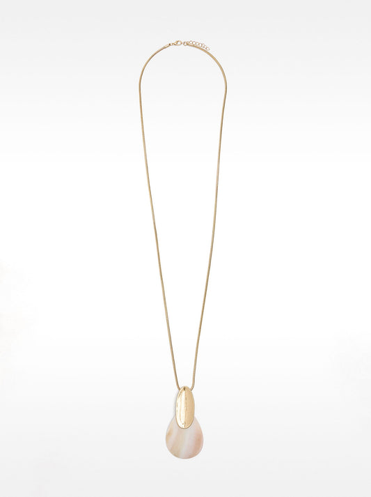 Long Necklace With Shell Pendant