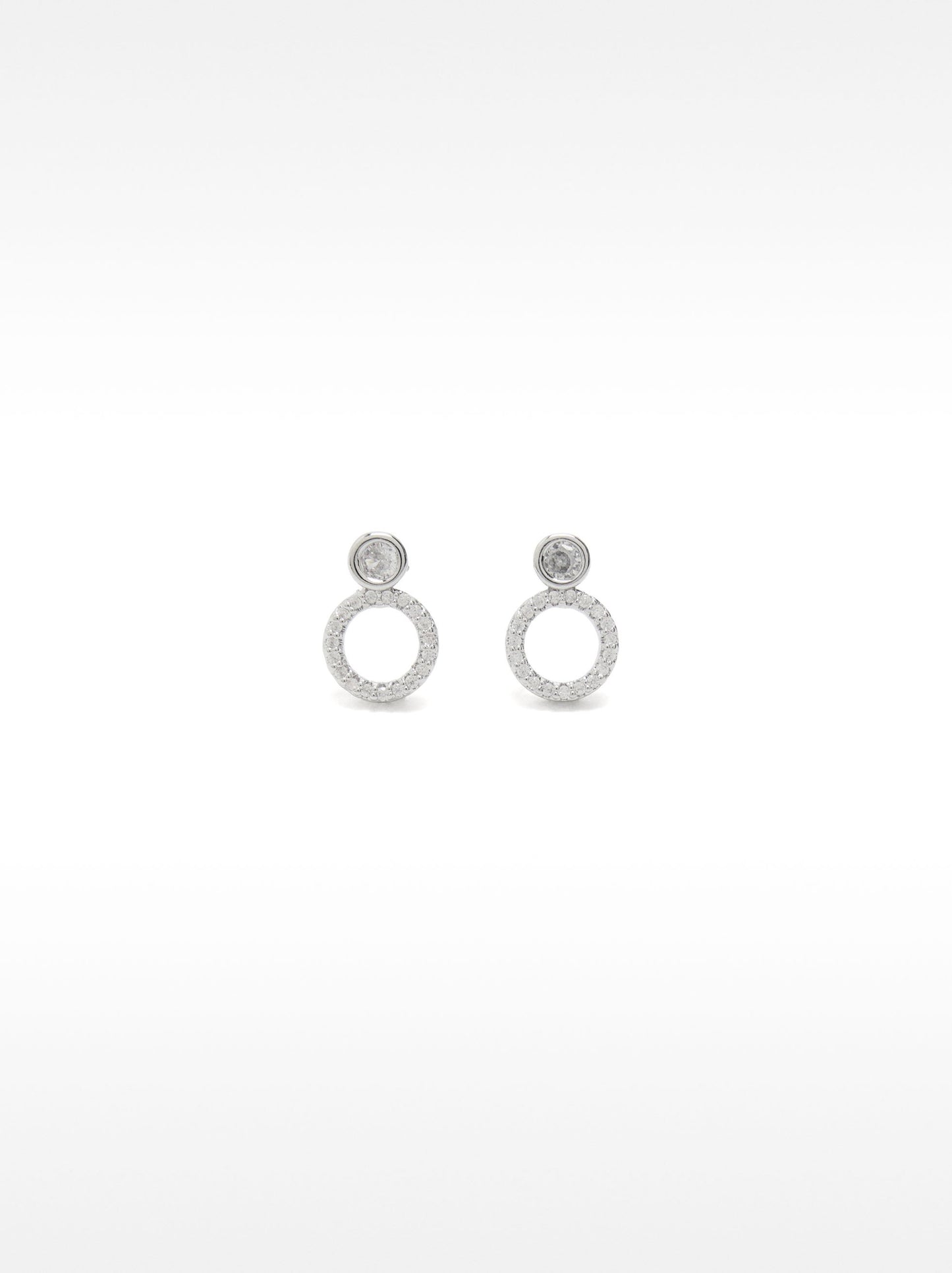 Hoop Earrings With Zirconia