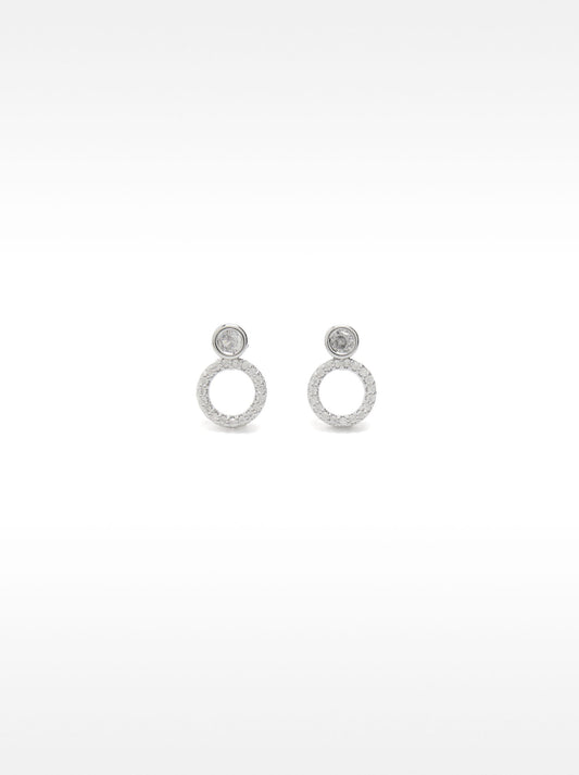 Hoop Earrings With Zirconia