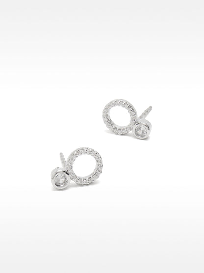 Hoop Earrings With Zirconia