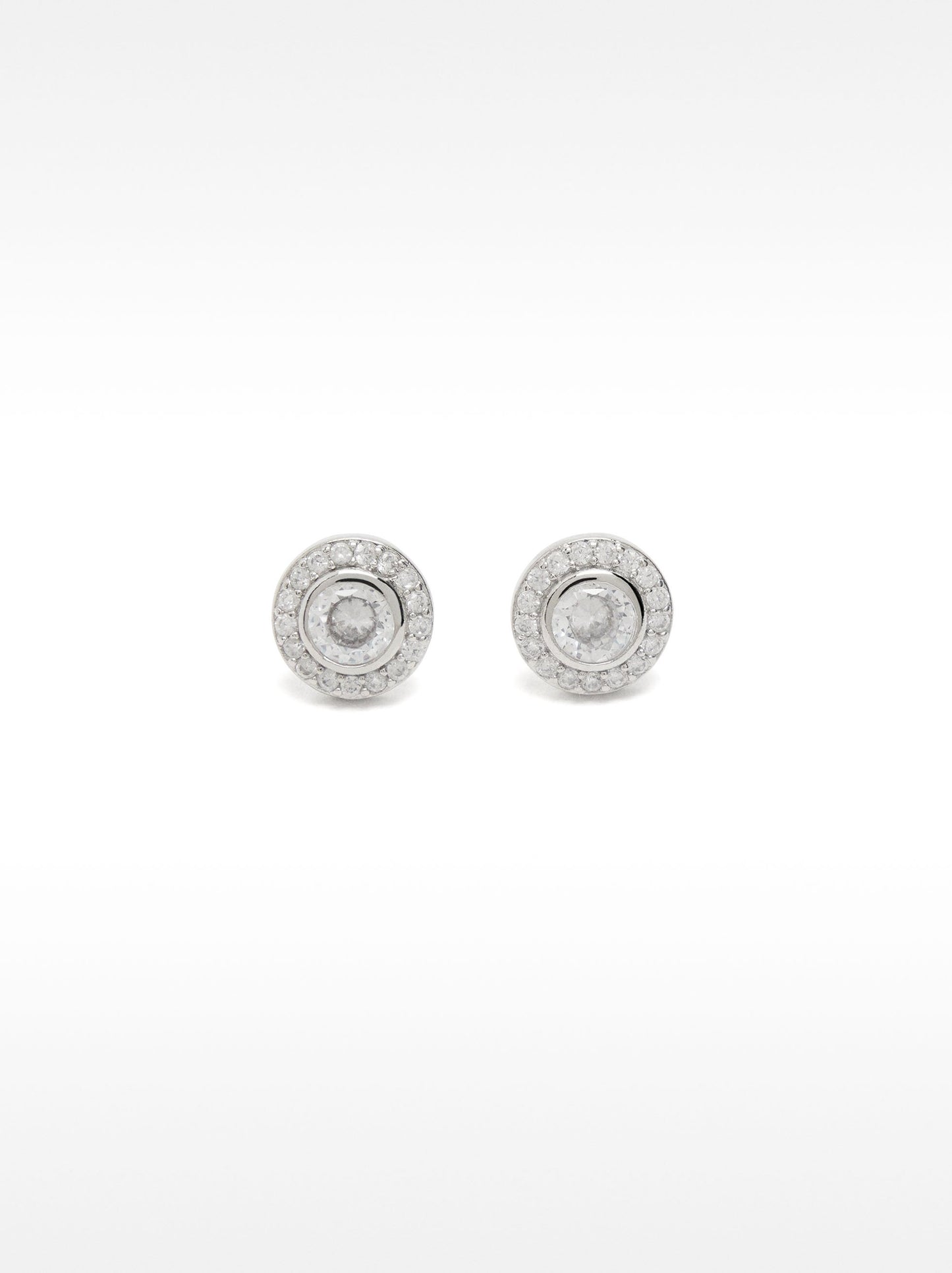 Round Earrings With Cubic Zirconia