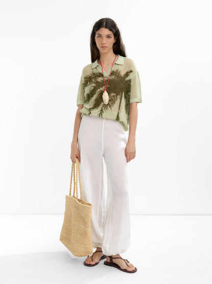 Cotton T-Shirt With Polo Collar