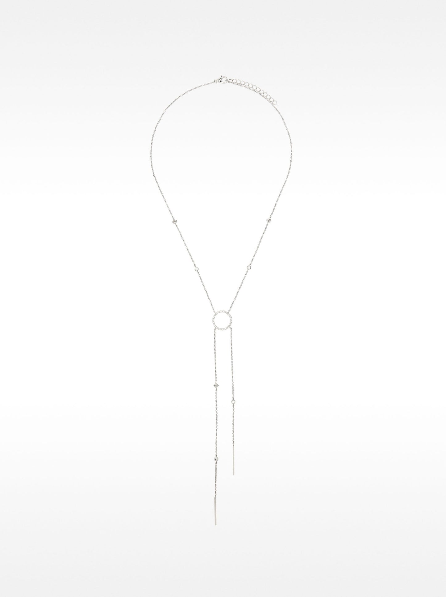 Necklace With Hoop And Zirconia