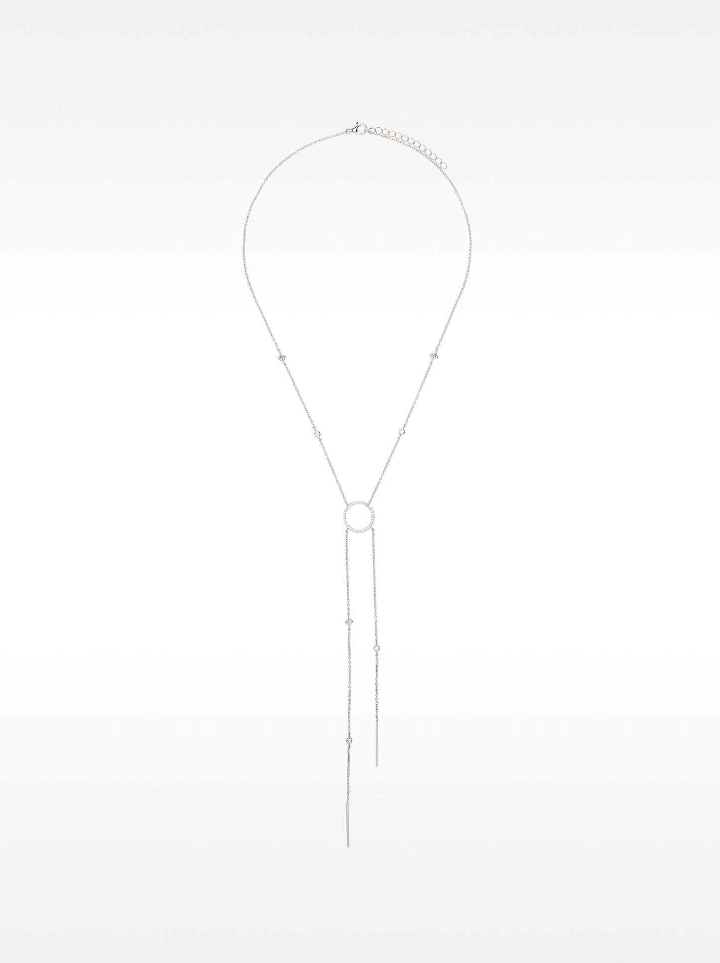 Necklace With Hoop And Zirconia
