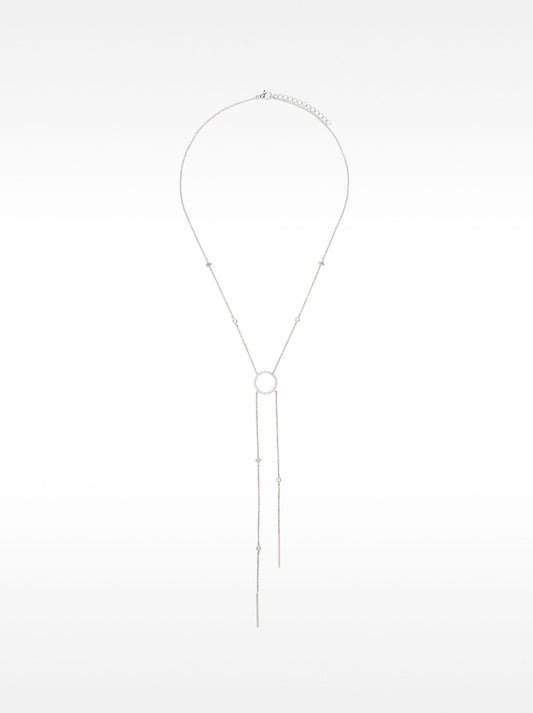 Necklace With Hoop And Zirconia