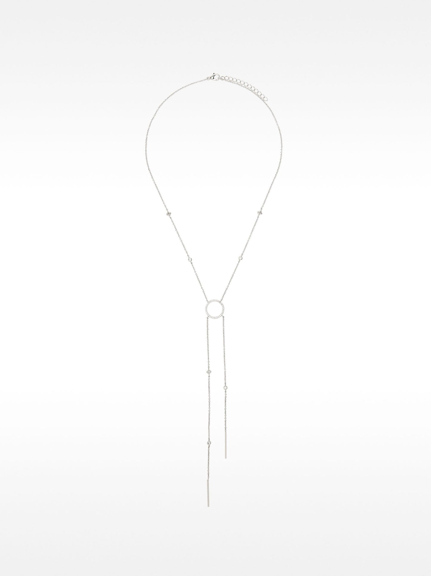 Necklace With Hoop And Zirconia