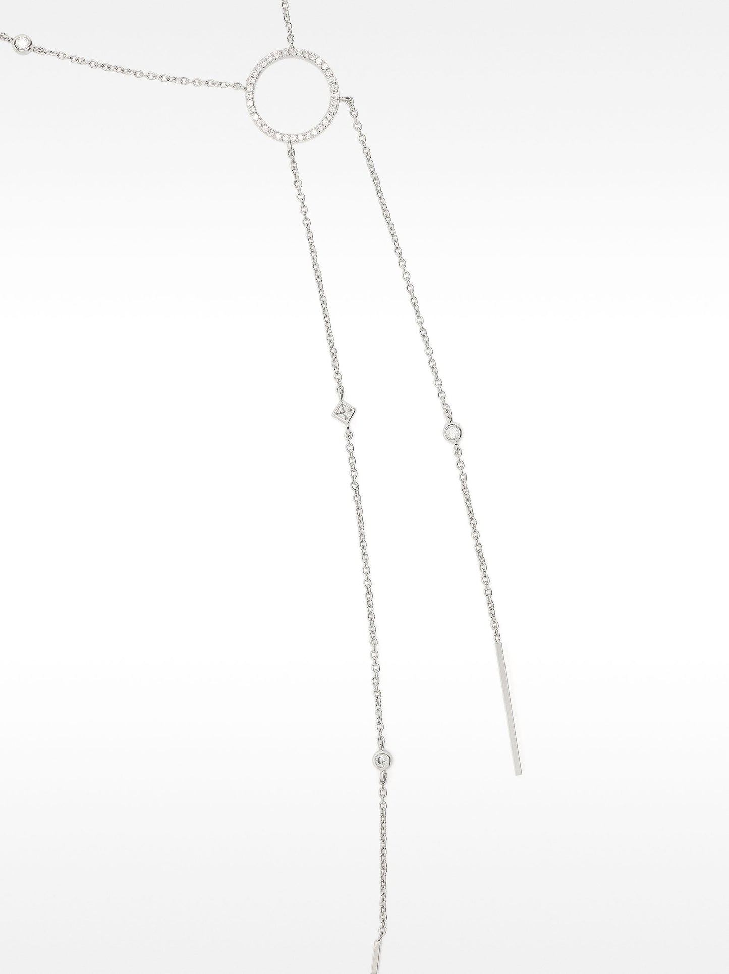 Necklace With Hoop And Zirconia