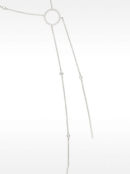 Necklace With Hoop And Zirconia