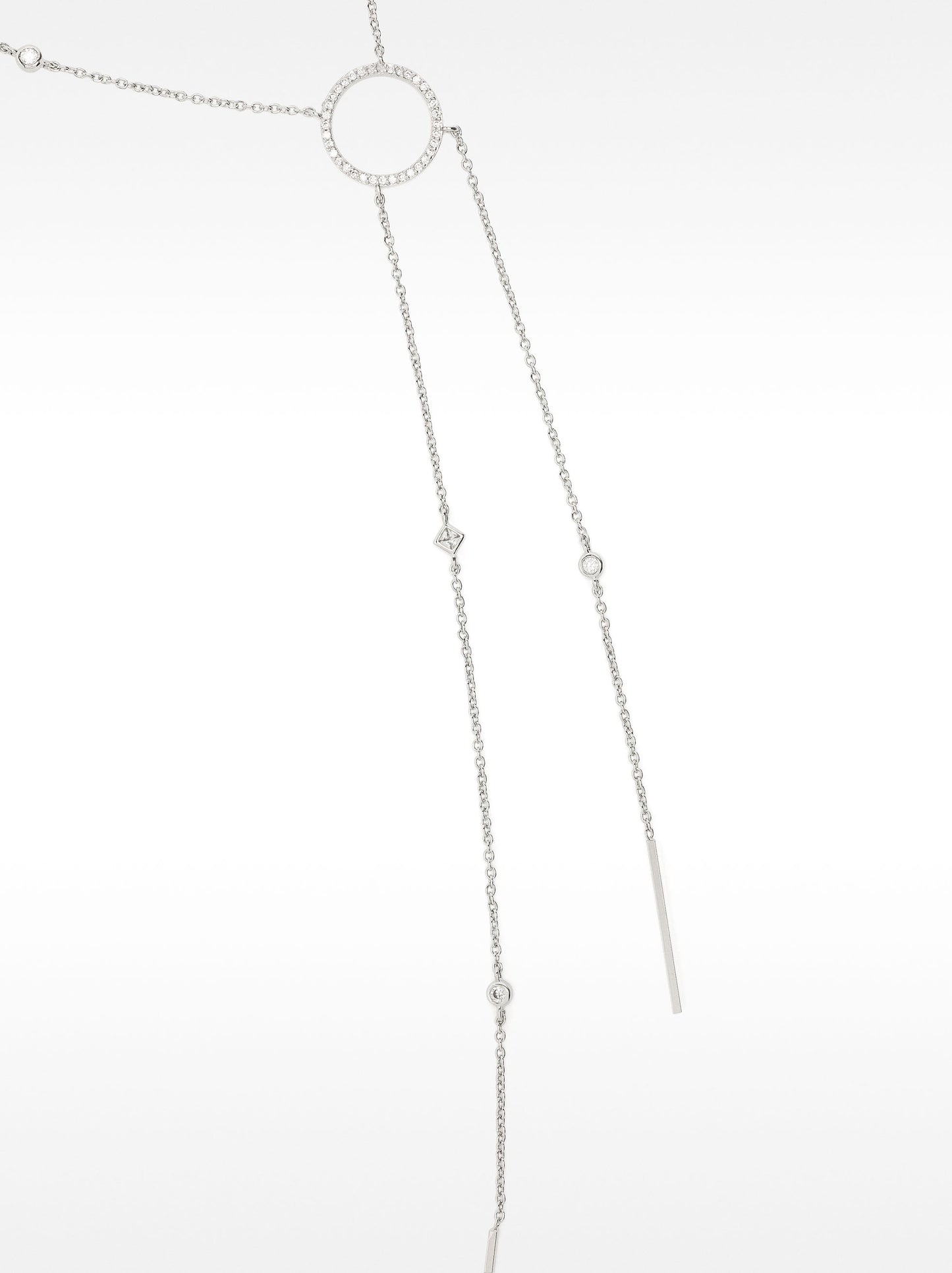 Necklace With Hoop And Zirconia