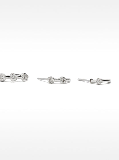 Set Of Hoop Earrings With Zirconia