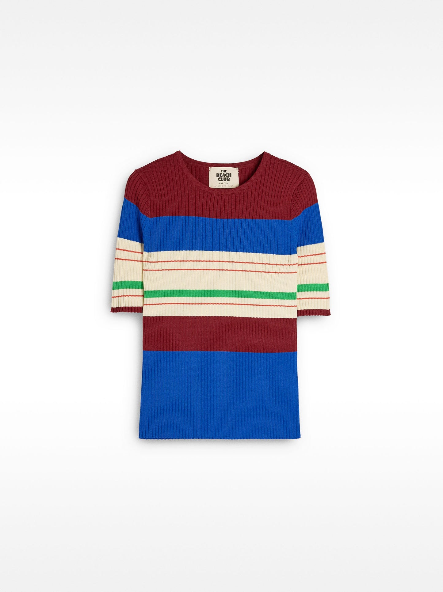 Knit Sweater With Contrast Stripes