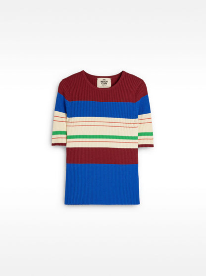 Knit Sweater With Contrast Stripes