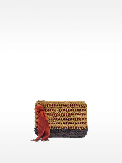 Handbag Straw Effect With Pendant