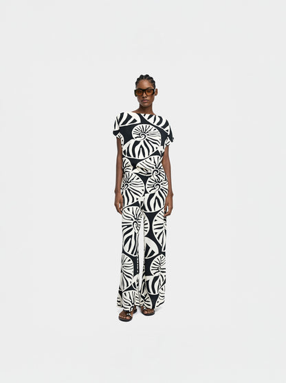 Printed Fluid Trousers