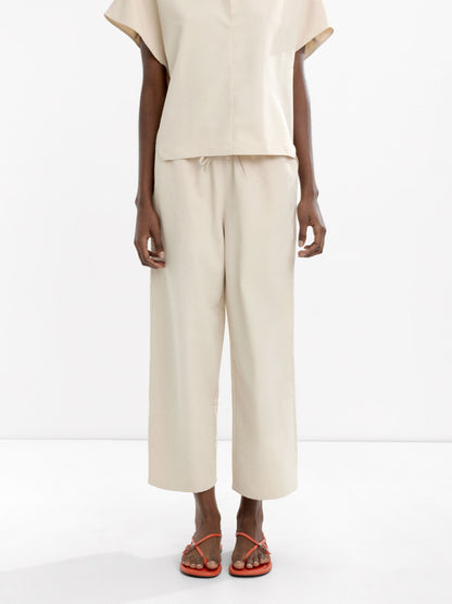 Trousers With Elastic Waist And Adjustable Cord