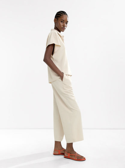 Trousers With Elastic Waist And Adjustable Cord