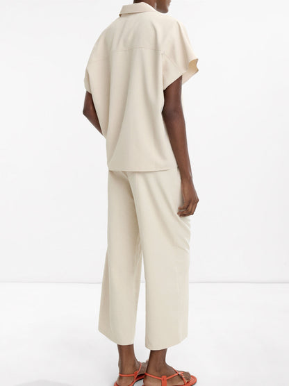 Trousers With Elastic Waist And Adjustable Cord