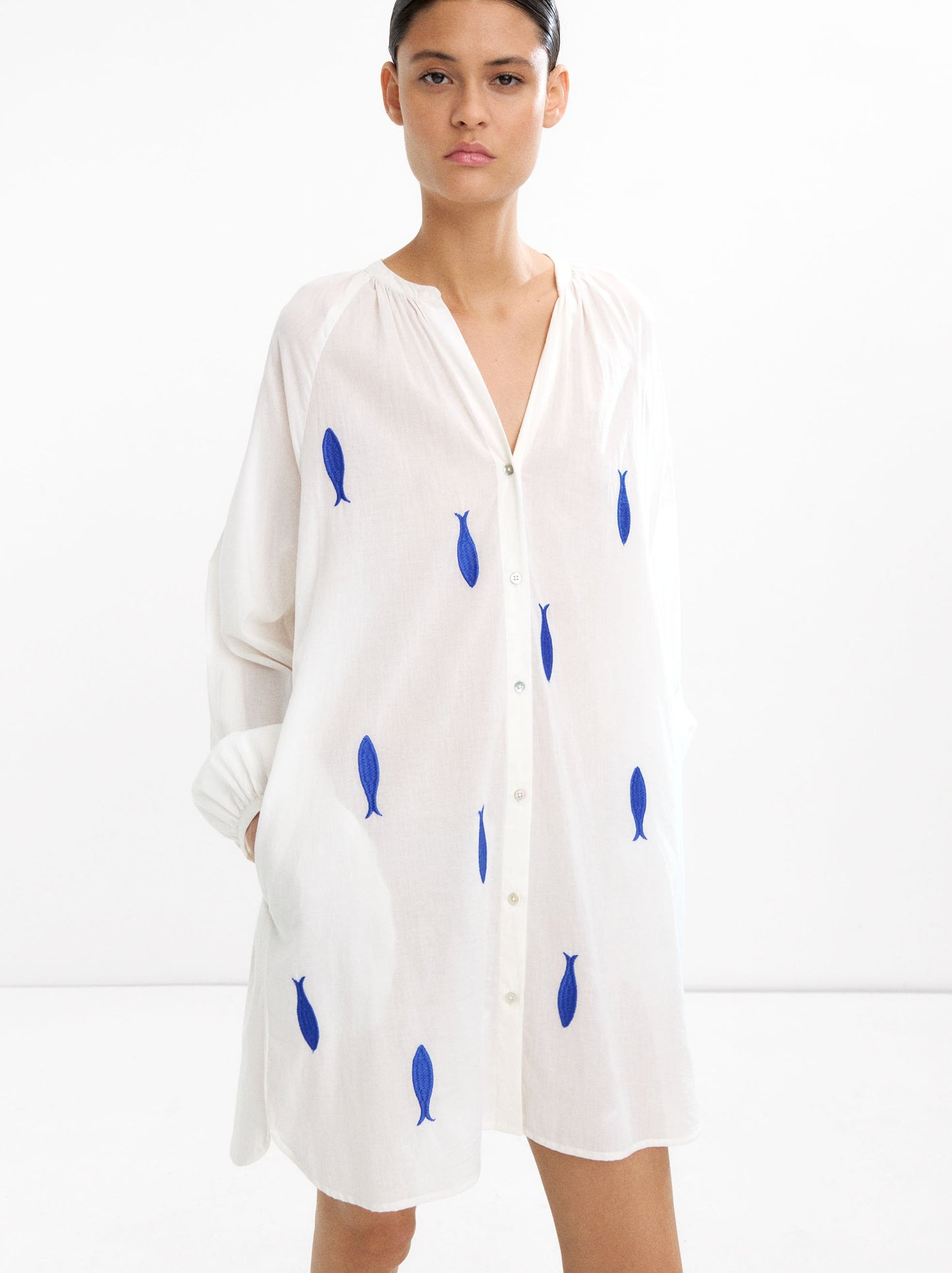 Dress With 100% Cotton Embroidery