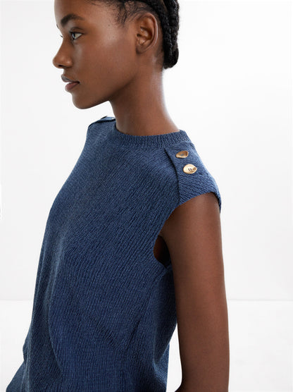 Top With Buttons And Texture