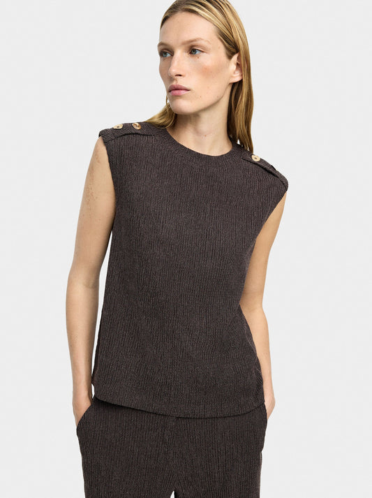 Top With Buttons And Texture