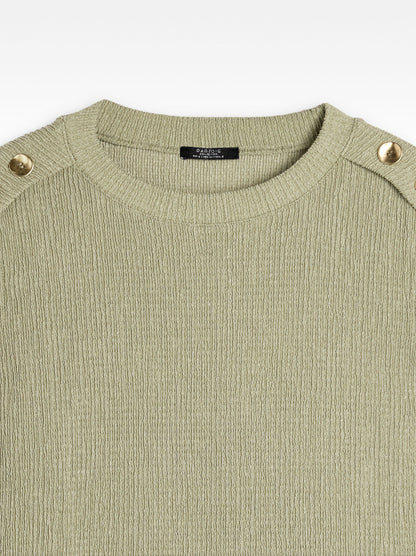 Top With Buttons And Texture