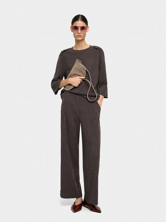 Trousers With Pockets And Texture