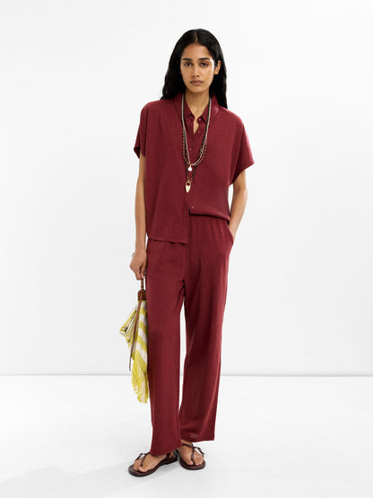 Cotton Shirt With Short-Sleeve