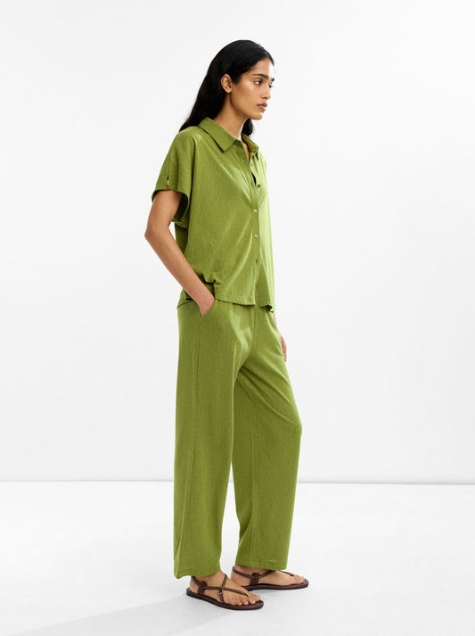 Cotton Shirt With Short-Sleeve
