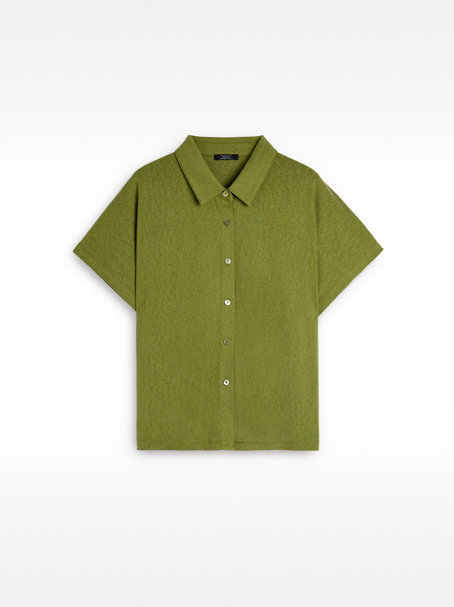 Cotton Shirt With Short-Sleeve