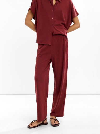 Cotton Trousers With Elastic Waist