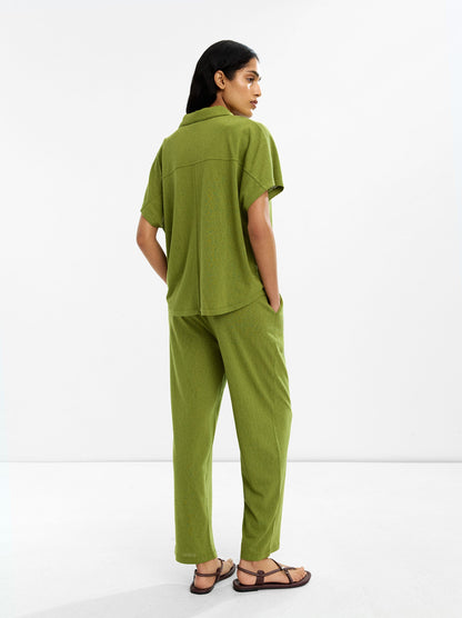 Cotton Trousers With Elastic Waist