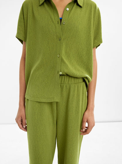 Cotton Trousers With Elastic Waist