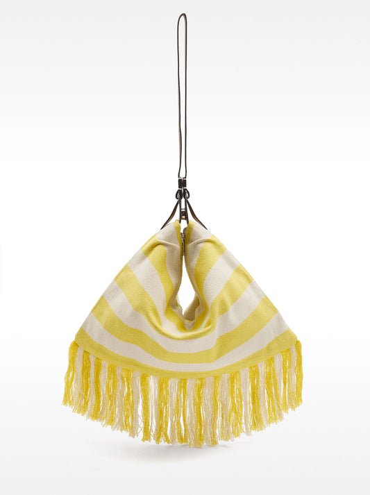 Striped Cotton Shoulder Bag