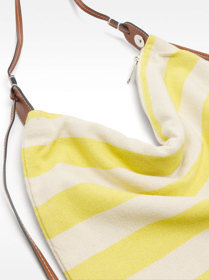 Striped Cotton Shoulder Bag