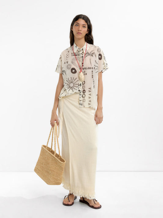 Printed Shirt With 100% Cotton