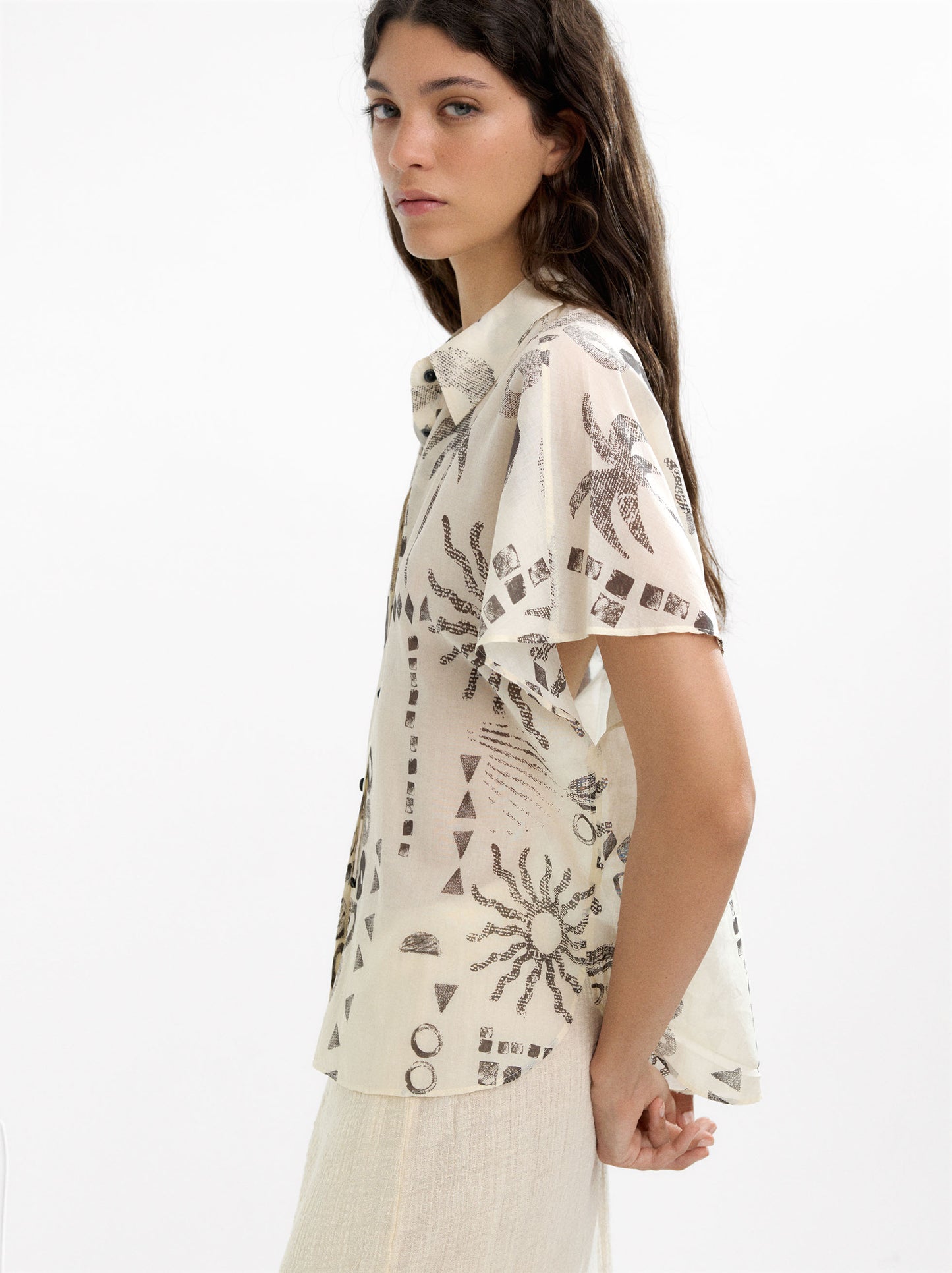 Printed Shirt With 100% Cotton