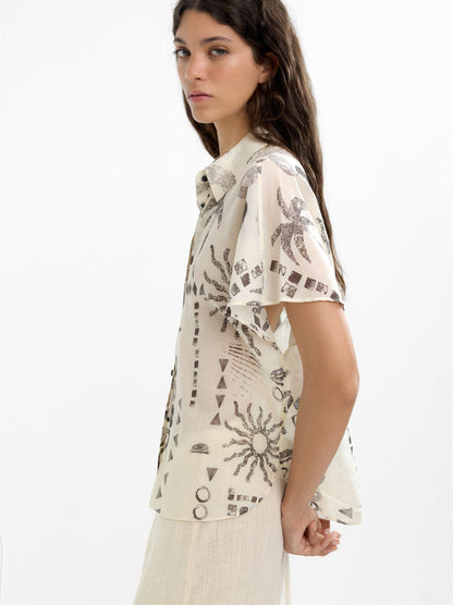 Printed Shirt With 100% Cotton