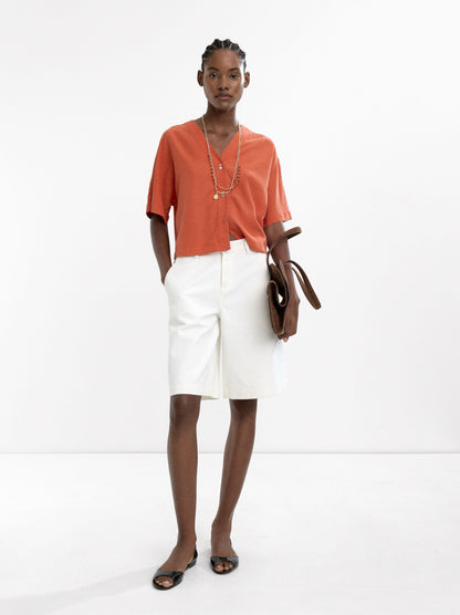 Short-Sleeved Shirt With 100% Lyocell