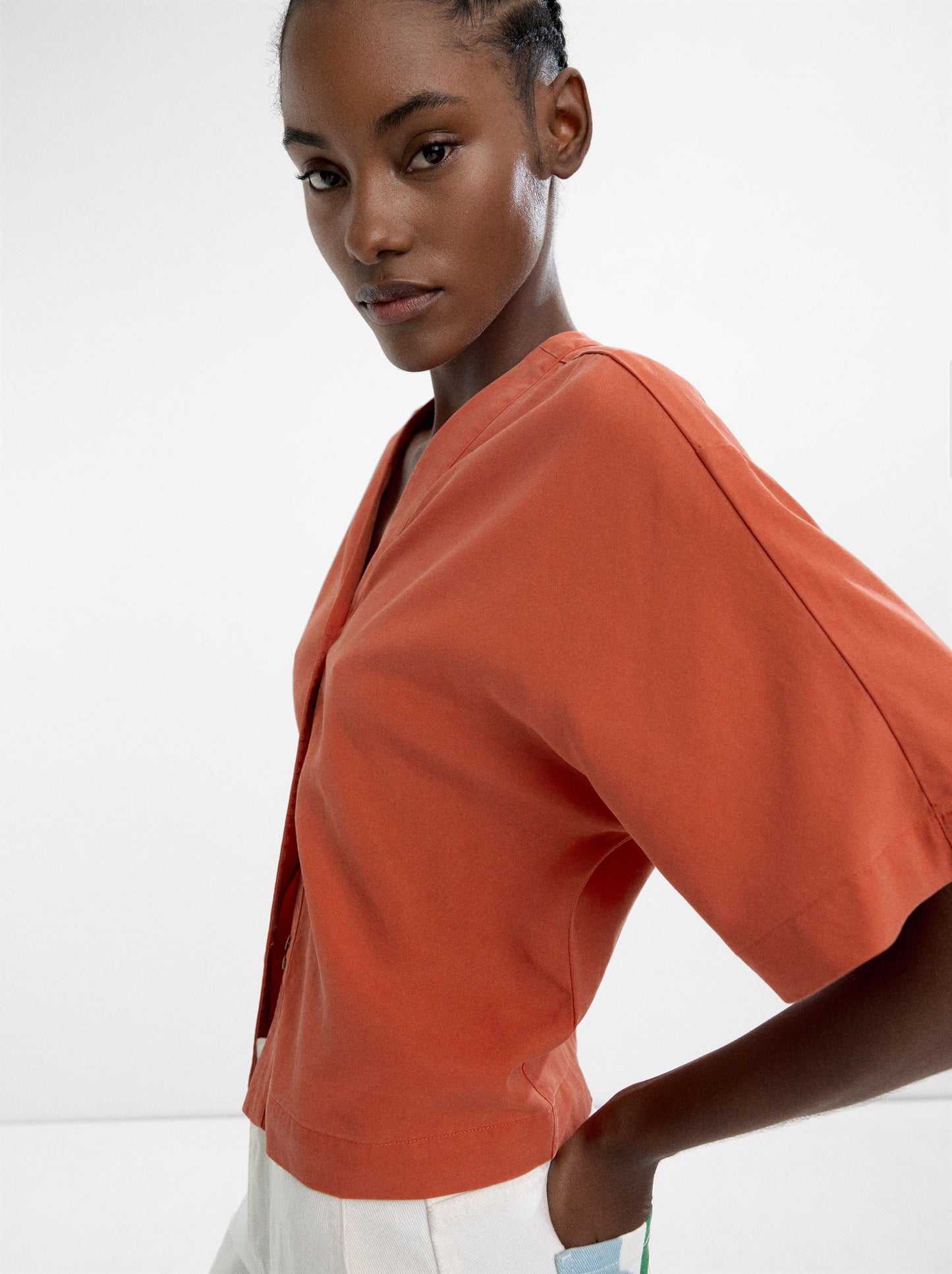 Short-Sleeved Shirt With 100% Lyocell