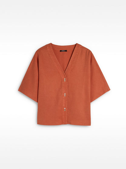 Short-Sleeved Shirt With 100% Lyocell