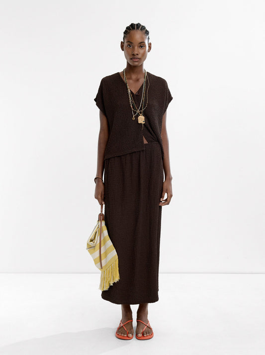 Long Skirt With Texture