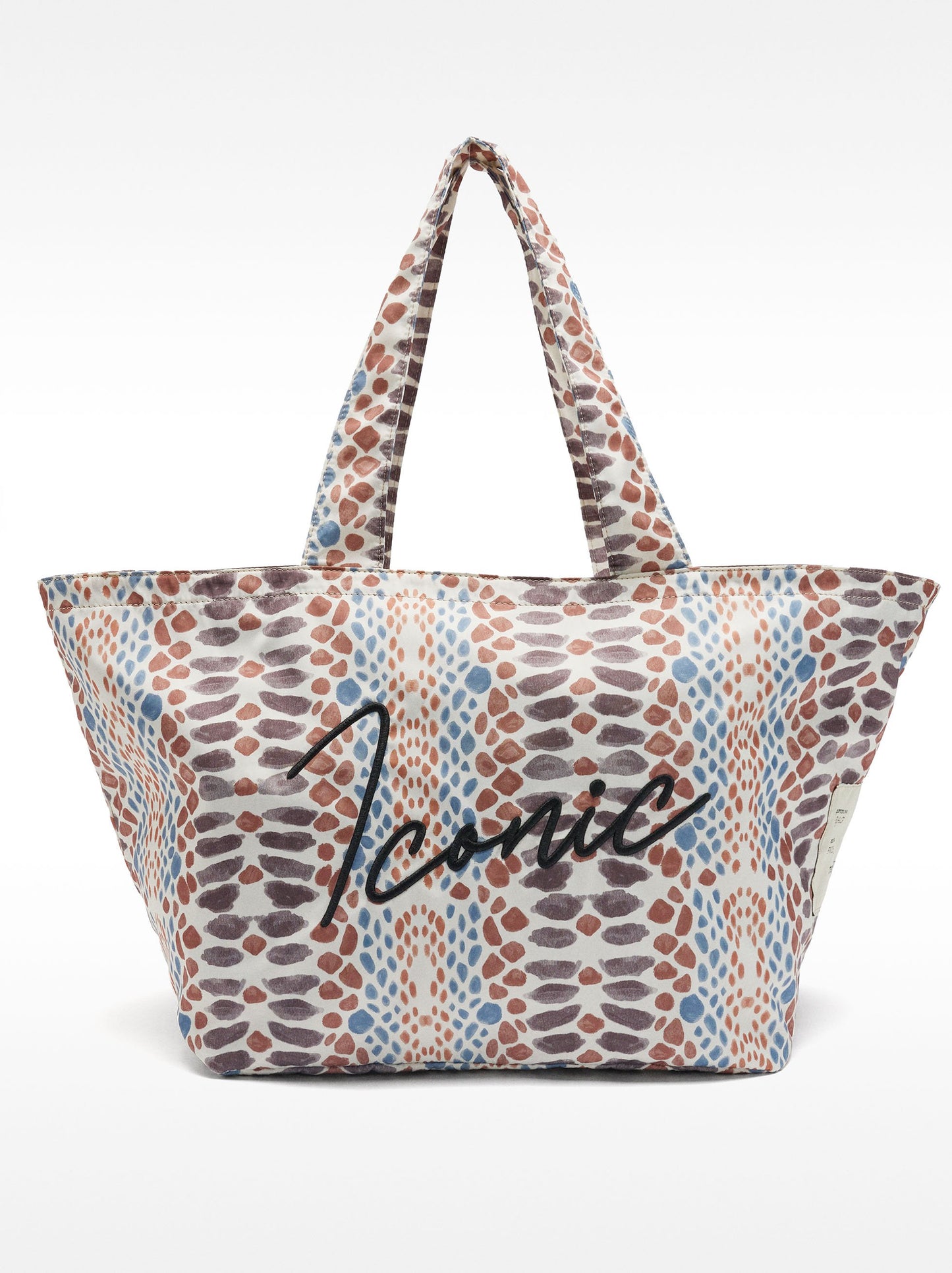 Nylon Shopper Bag With Print