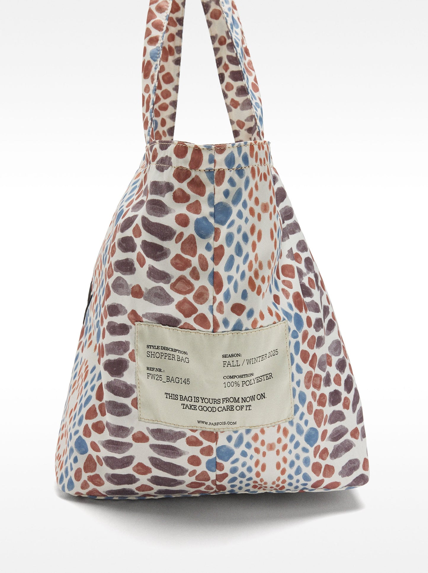 Nylon Shopper Bag With Print