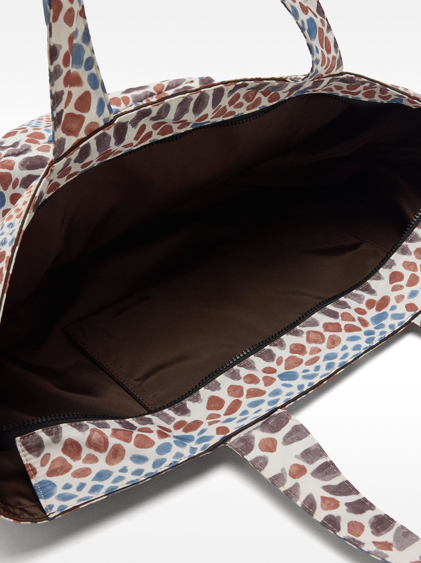 Nylon Shopper Bag With Print