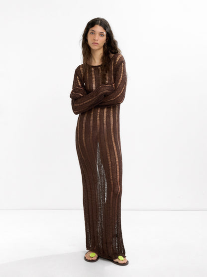 Long Open Knit Dress