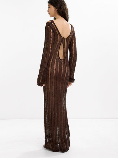 Long Open Knit Dress
